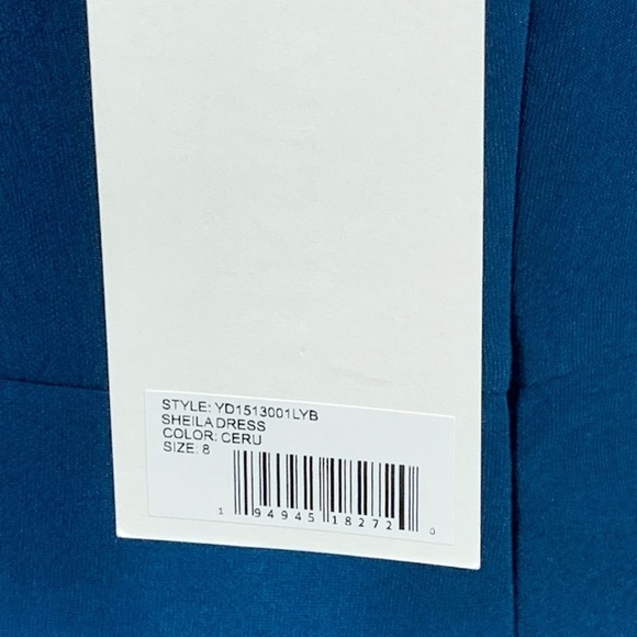 NWT Likely Sheila Asymmetrical Mini Dress Cerulean Blue  8 - Picture 5 of 11